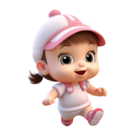 AI generated Baby girl png isolated on transparent background