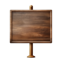 AI generated Wooden signboard png isolated on transparent background