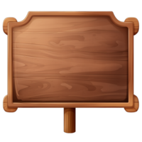 AI generated Wooden signboard png isolated on transparent background