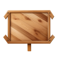 AI generated Wooden signboard png isolated on transparent background