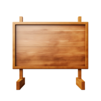 AI generated Wooden signboard png isolated on transparent background