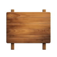 AI generated Wooden signboard png isolated on transparent background