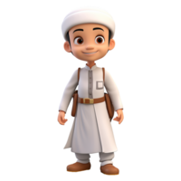 AI generated Muslim boy png isolated on transparent background