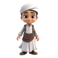 AI generated Muslim boy png isolated on transparent background