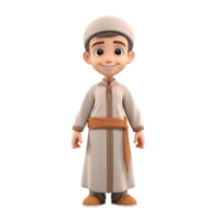 AI generated Muslim boy png isolated on transparent background