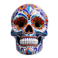 AI generated Mexican skulls png isolated on transparent background