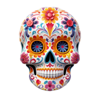 AI generated Mexican skulls png isolated on transparent background