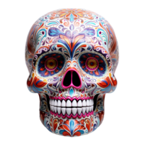 AI generated Mexican skulls png isolated on transparent background
