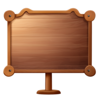 AI generated Wooden signboard png isolated on transparent background