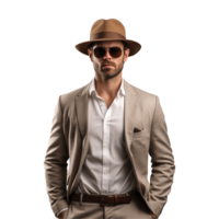 ai generado elegante hombre aislado en transparente antecedentes png