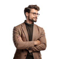 AI generated Stylish man isolated on transparent background png