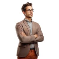 AI generated Stylish man isolated on transparent background png