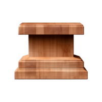 AI generated Wooden podium for display product isolated on transparent background png