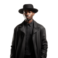 AI generated Stylish black man isolated on transparent background png