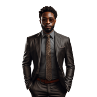 AI generated Stylish black man isolated on transparent background png