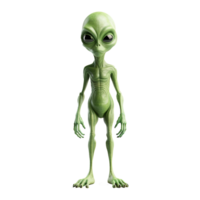 AI generated 3d render alien on transparent background png