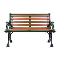 AI generated Exterior bench 3d render isolated on transparent background png