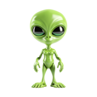 AI generated 3d render alien on transparent background png