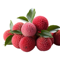 AI generated Lychee isolated on transparent background png
