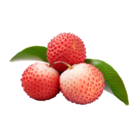 AI generated Lychee isolated on transparent background png