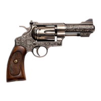 AI generated Revolver isolated on transparent background png