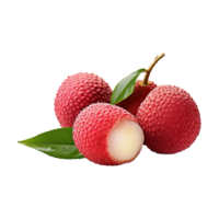 AI generated Lychee isolated on transparent background png
