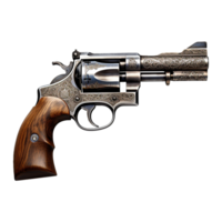 AI generated Revolver isolated on transparent background png