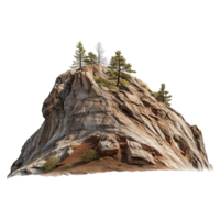 AI generated Mountain isolated on transparent background png