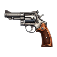 AI generated Revolver isolated on transparent background png