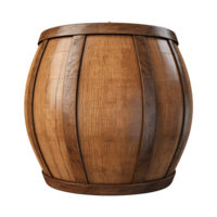 AI generated Wooden barrel isolated on transparent background png