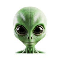 AI generated 3d render alien on transparent background png