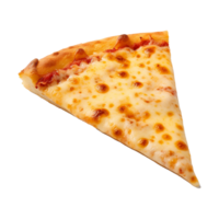AI generated A slice of cheese pizza isolated on transparent background png