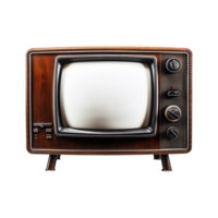 AI generated Retro old television isolated on transparent background png