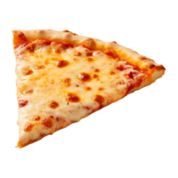 ai generado un rebanada de queso Pizza aislado en transparente antecedentes png