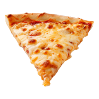 ai generiert ein Scheibe von Käse Pizza isoliert auf transparent Hintergrund png
