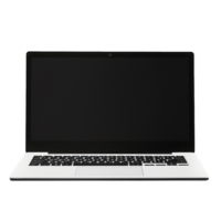 AI generated laptop blank screen png isolated on transparent background