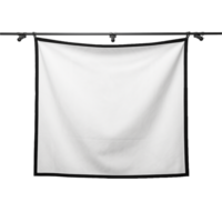 ai generado blanco lona bandera png aislado en transparente antecedentes