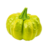 AI generated Green pattypan squash isolated on transparent background png