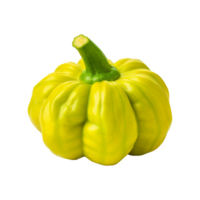 AI generated Green pattypan squash isolated on transparent background png