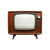 AI generated Retro old television isolated on transparent background png