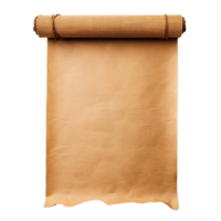 AI generated Blank old paper scroll ancient papyrus png isolated on transparent background