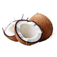 ai généré Frais noix de coco png isolé sur transparent Contexte