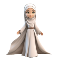 AI generated Muslim girl png isolated on transparent background