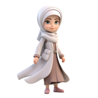 AI generated Muslim girl png isolated on transparent background