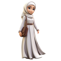 AI generated Muslim girl png isolated on transparent background
