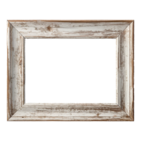 AI generated Rustic wooden frame isolated on transparen background png