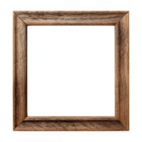 AI generated Rustic wooden frame isolated on transparen background png