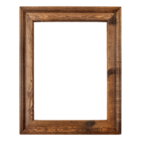 AI generated Rustic wooden frame isolated on transparen background png