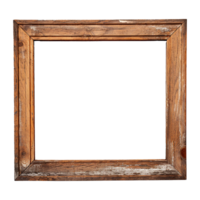 AI generated Rustic wooden frame isolated on transparen background png