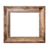 AI generated Rustic wooden frame isolated on transparen background png